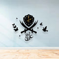 Sword of Hazrat Ali Zulfiqar (R.A) Islamic Calligraphy Wall Clock